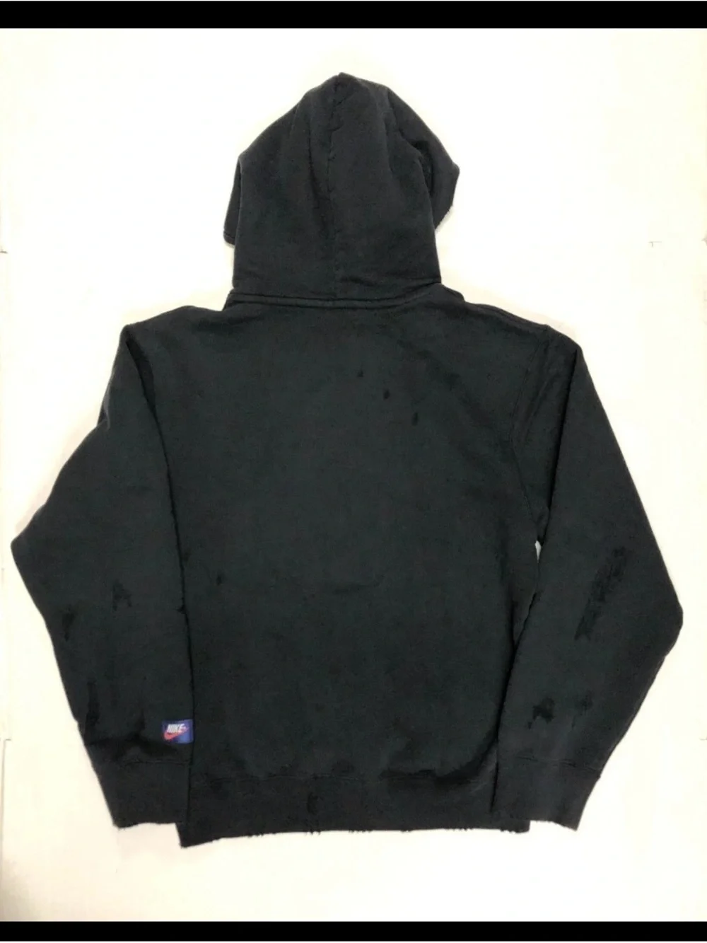 Jordan Rare Air Fleece Distressed Pullover Hoodie Black Red IB3003-010 Medium